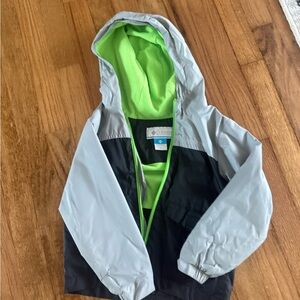 Columbia Black and Gray Jacket with Bright Green Interior